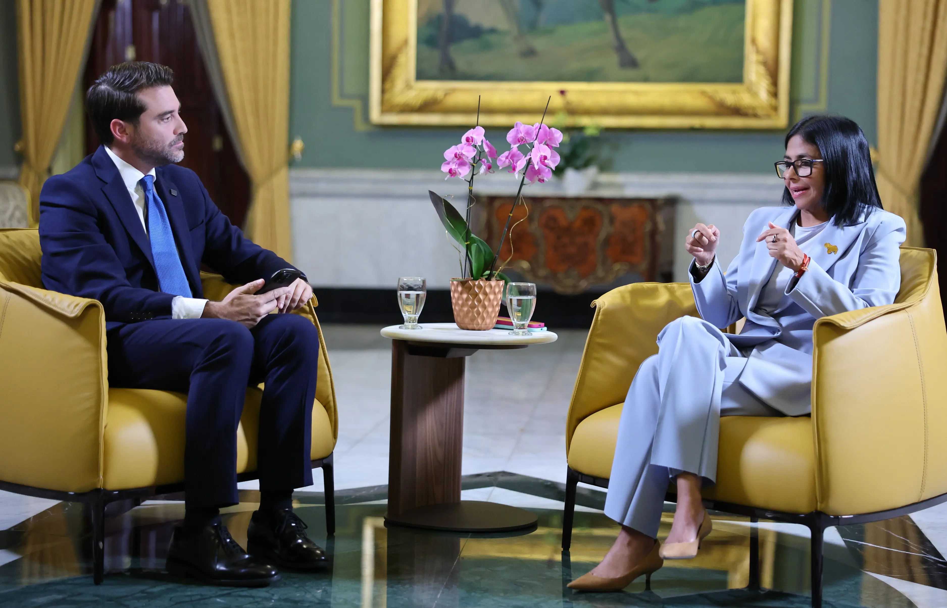 The Acting President Delcy Rodriguez defended the understanding with Washington and conditioned the dialogue with the extremist opposition to the total cessation of sanctions. Photo: Venezuelan Presidential Press.