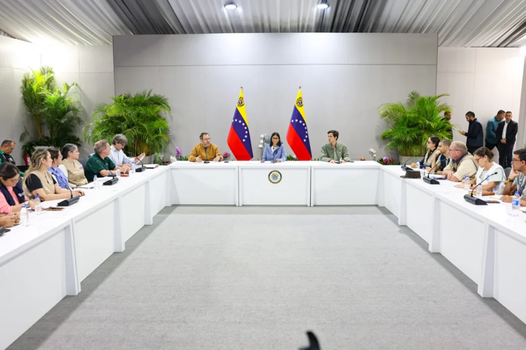 Venezuela earthquake, humanitarian response, Delcy Rodríguez, NGOs, United Nations, disaster relief, Caracas, La Guaira, emergency operations