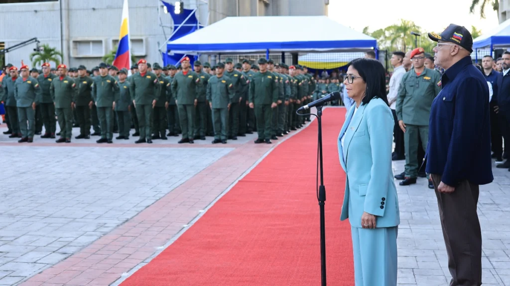Venezuela military promotions ceremony in Caracas with Delcy Rodríguez