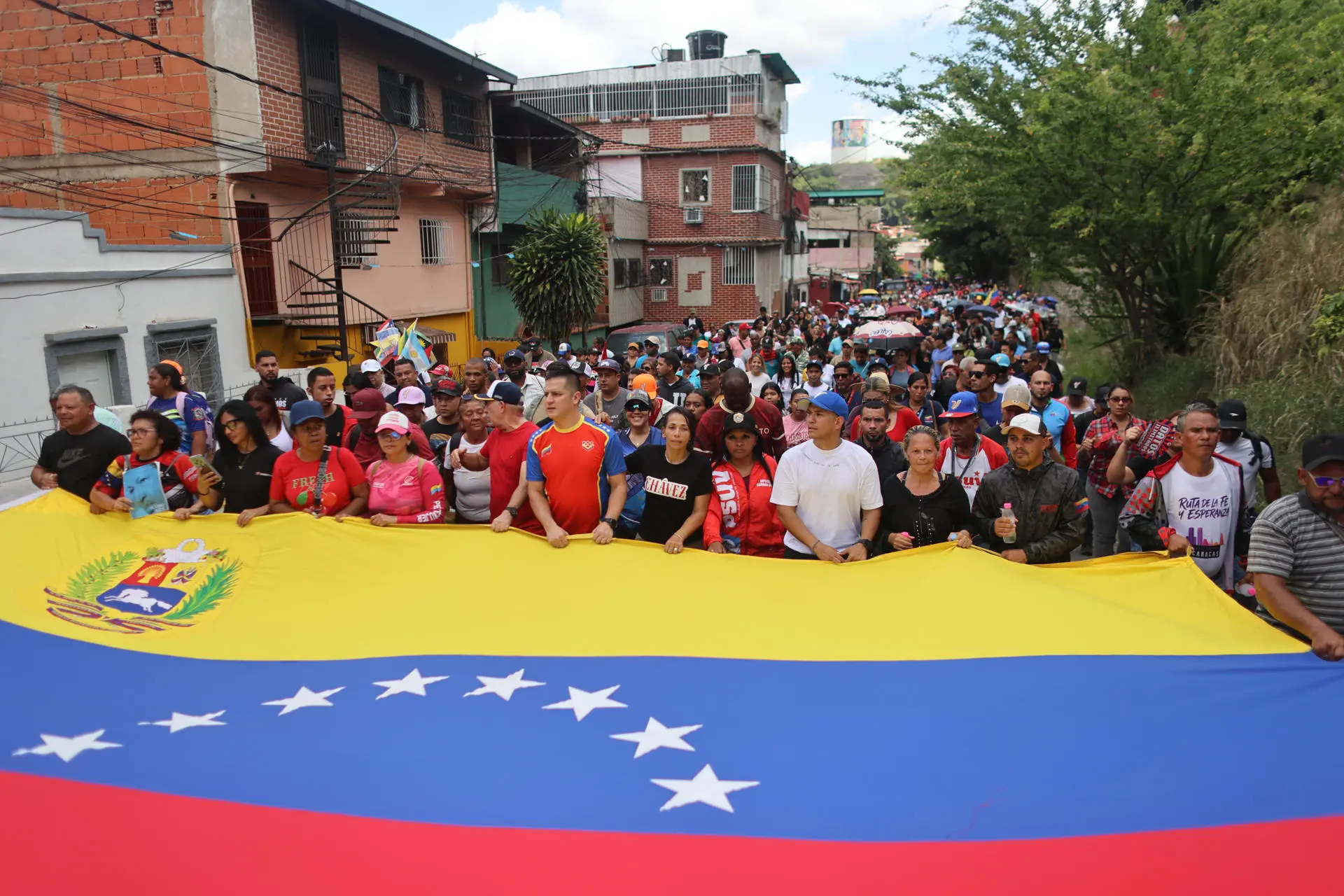 Commander Hugo Chavez legacy lives on as Venezuelans rally for unity and against external sanctions. Photo: EFE.