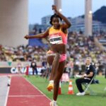 The Cuban Leyanis Pérez, reigning world triple jump champion, dominated this Friday the triple jump of the athletic meeting in the stadium Louis II of Monaco, corresponding to the Diamond League. Photo: Getty Images.