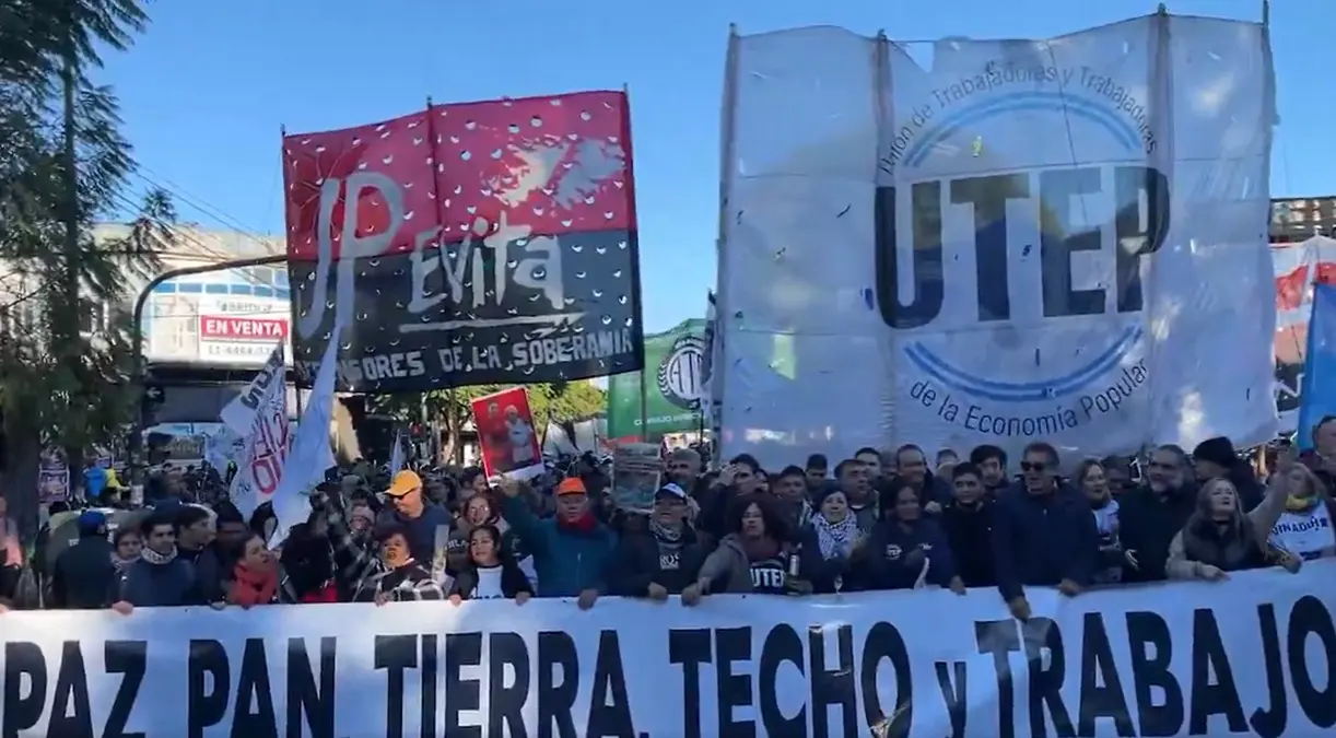 Argentines Demand Jobs While Marching on St. Cajetan Day