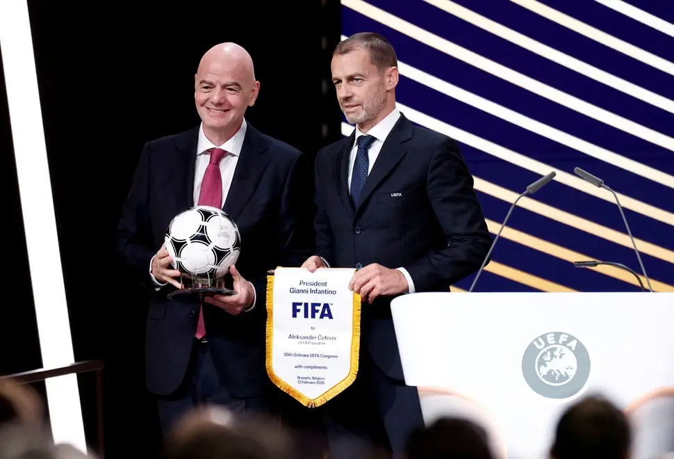 (FILE) UEFA seeks to force the resignation of Gianni Infantino before the next FIFA presidential elections in March 2027. Photo: EFE.