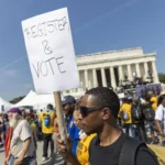 Civil rights leaders repeated the demands King raised from the steps of the Lincoln Memorial two and a half generations ago, insisting that the struggle for equality has not concluded. Photo: EFE.
