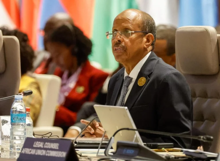 African Union peace architecture reform: Mahmoud Ali Youssouf addresses 21st Extraordinary Session of AU Assembly in Luanda, Angola, calling for urgent reforms to conflict prevention and peace operations.