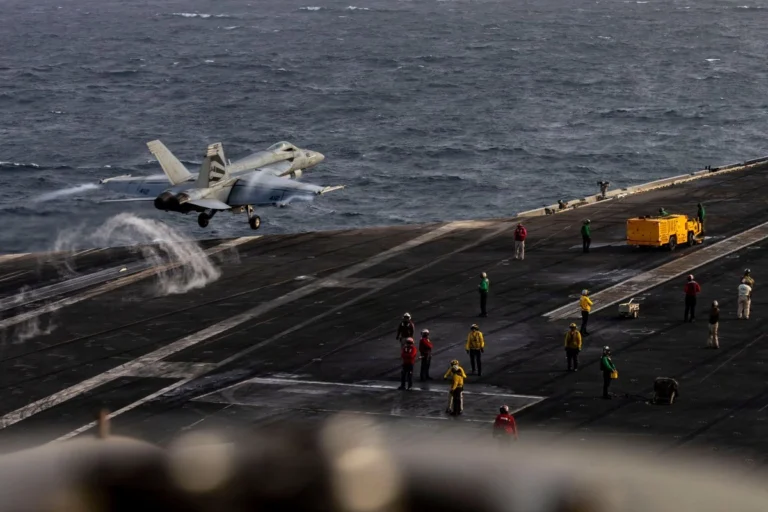 USS Abraham Lincoln aircraft carrier returning home after extended US Navy deployment