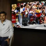 Jefferson Pérez takes office as president of the Ecuadorian Olympic Committee during a ceremony in Guayaquil.