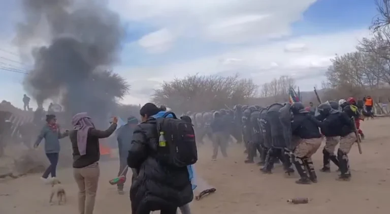 Police eviction operation involving Santa Rosa Indigenous community in Humahuaca, Jujuy, Argentina