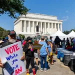 Washington march voting rights: Thousands gather at Lincoln Memorial for 63rd anniversary of MLK’s 1963 March on Washington, demanding protection of voting rights ahead of 2026 midterms.