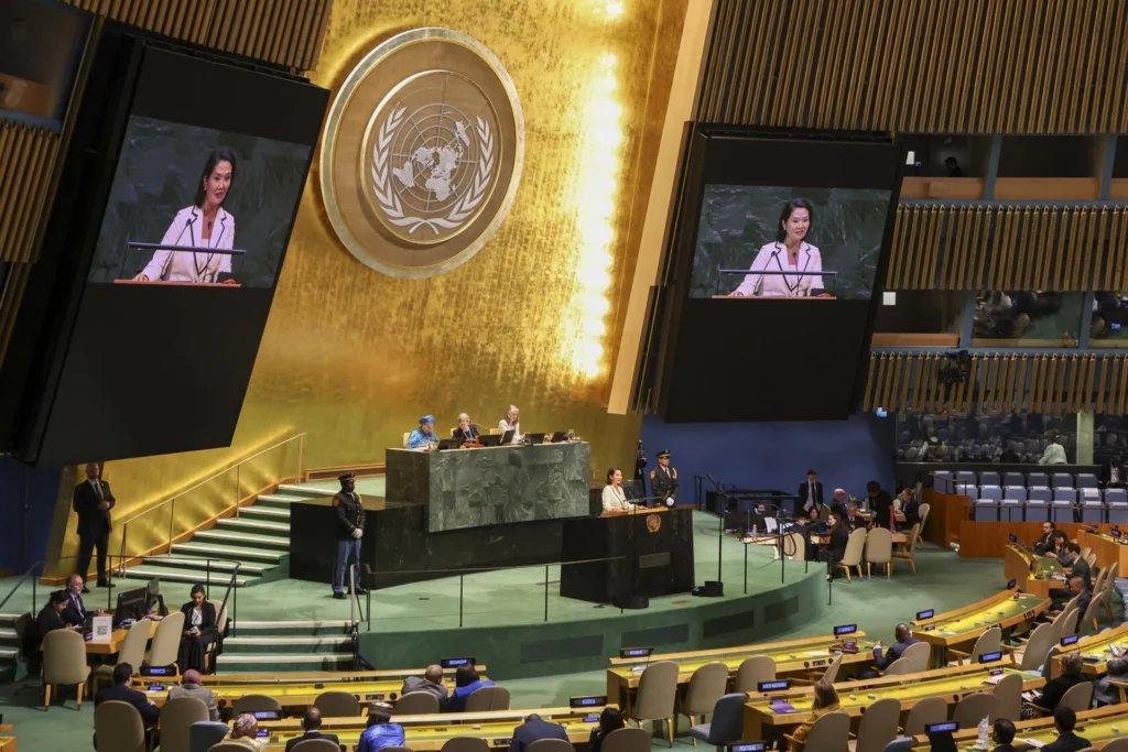 During the 81st UN General Assembly, Keiko Fujimori focused her speech on the security threats facing Peru. Photo: EFE.