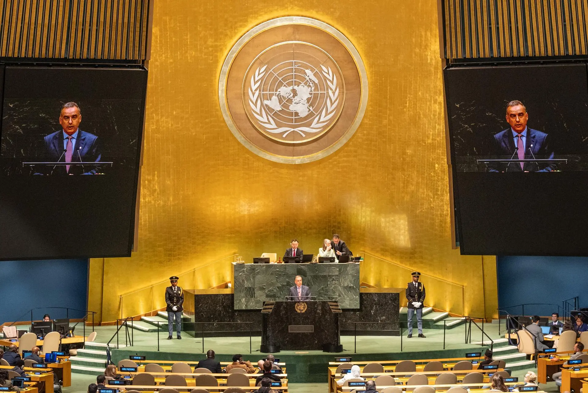 President Yamandú Orsi reaffirmed the pacifist and multilateral position of Uruguay during his speech at the United Nations. Photo: EFE.