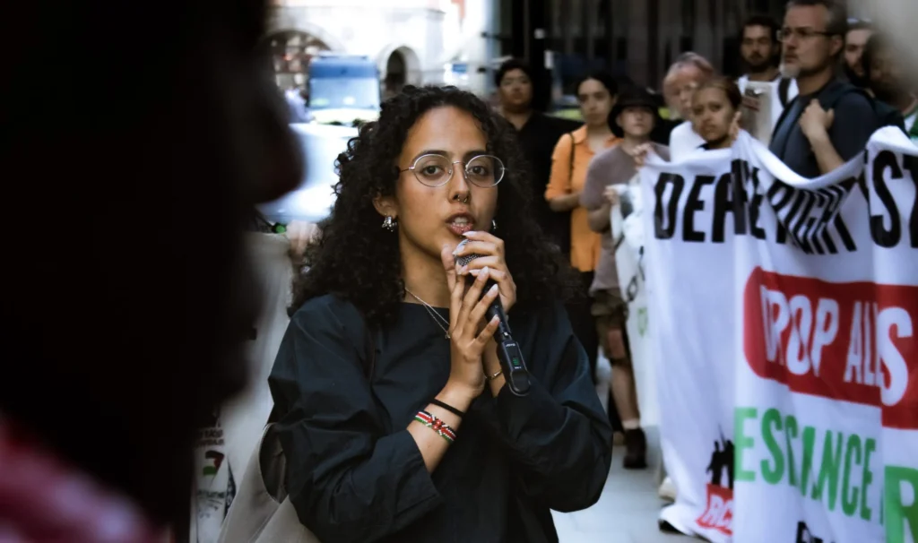 Sarah Cotte said her comments were not in support of Hamas, but in support of Palestinians’ right to resist. Photo: FRFI.