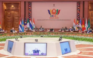 BRICS New Delhi Declaration 2026: Leaders adopt a peace and multilateralism agenda at the 18th BRICS Summit in India.