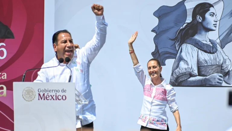 Mexico President Claudia Sheinbaum announces new mathematics and reading textbooks following PISA results.