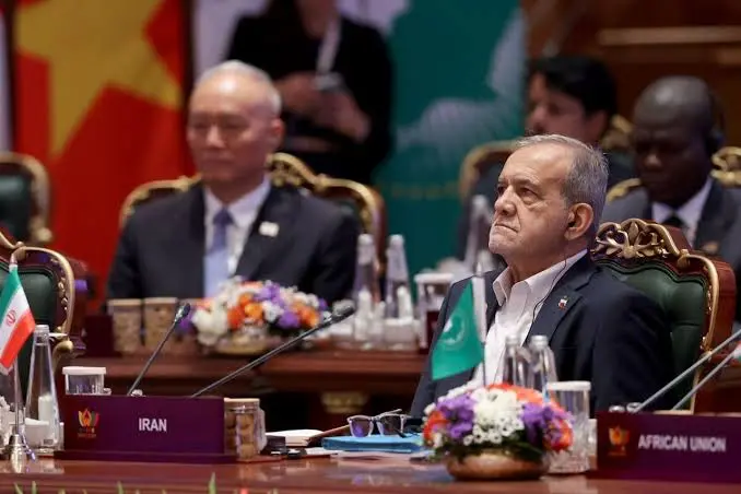 Iran BRICS state terrorism accusation: Masoud Pezeshkian condemns U.S.-Israeli attacks at the New Delhi Summit as Iran warns over the Strait of Hormuz.