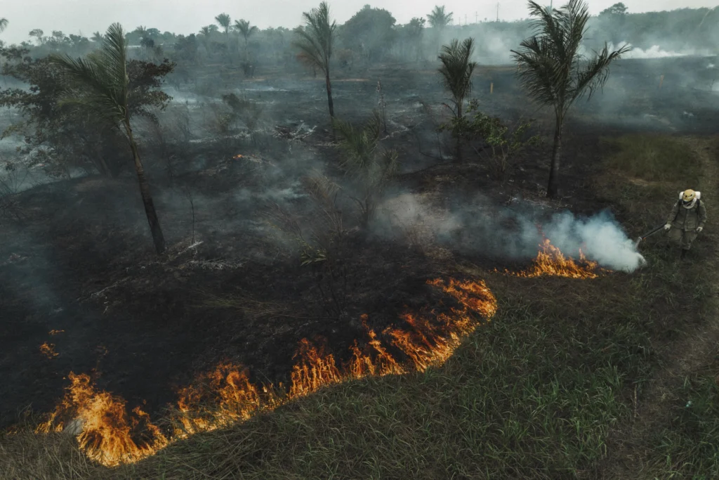 Hundreds of fires are consuming the Amazon rainforest, plunging Brazilian cities in the region into a dangerous cloud of toxic smoke. Photo: EFE.
