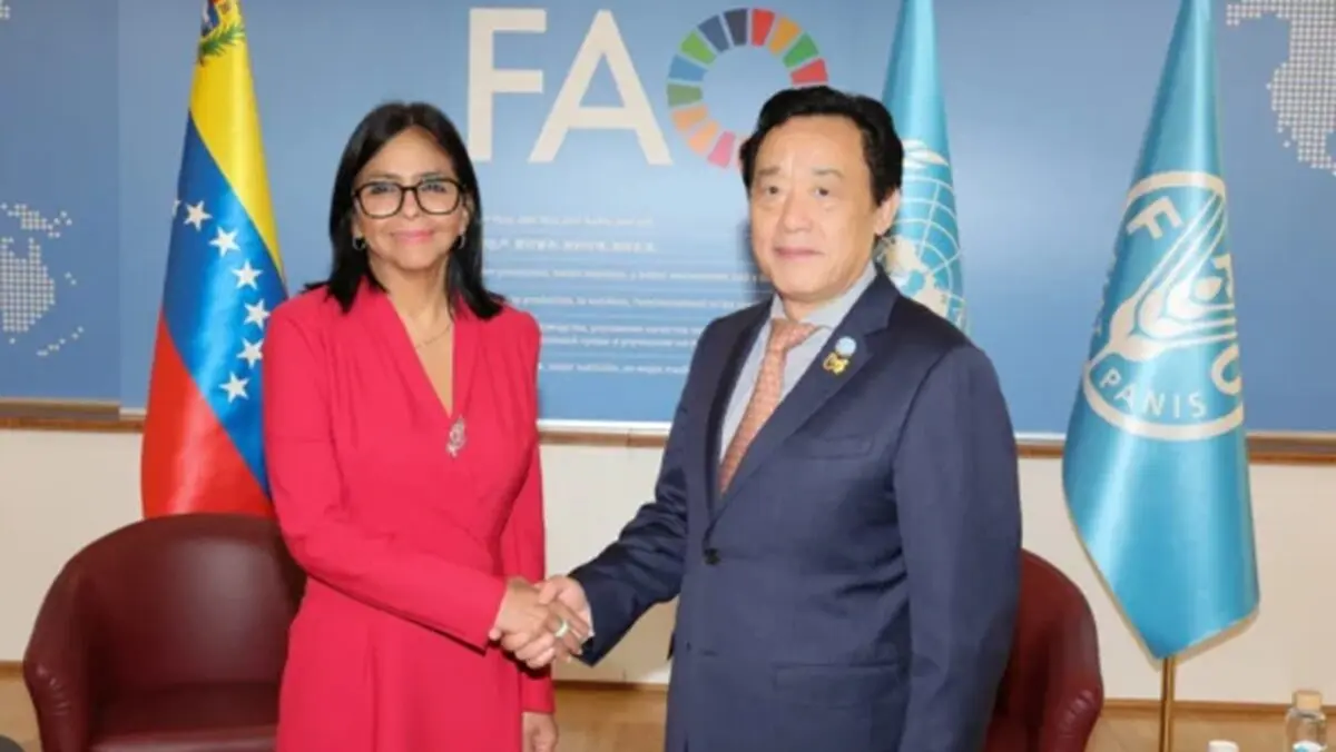 Venezuela’s Acting President Rodriguez Meets with FAO Director