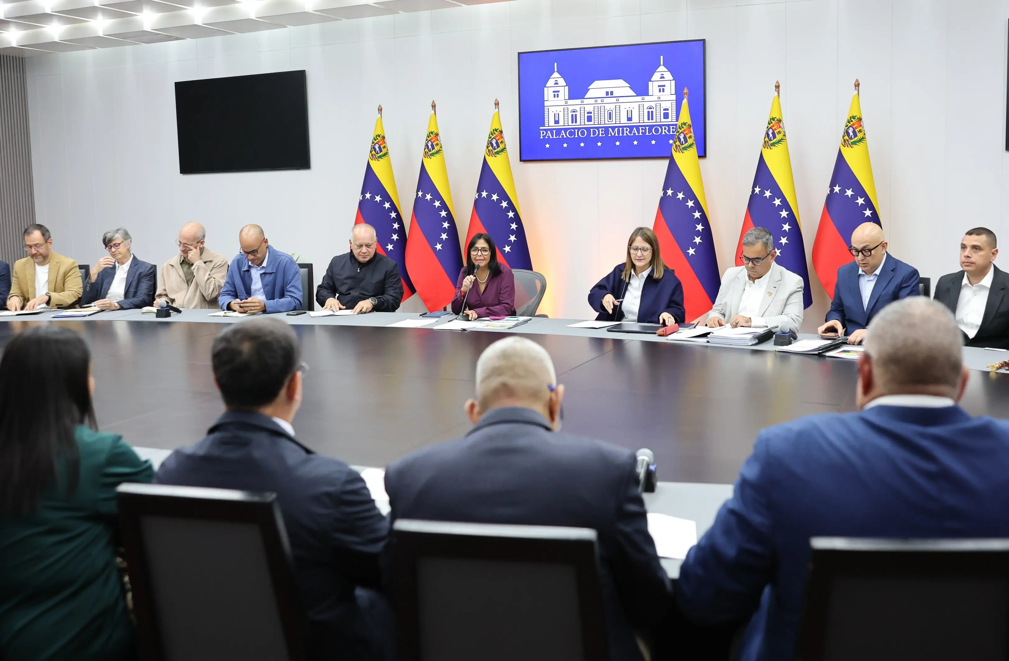 Acting President Delcy Rodriguez pointed out that the gold retained is the reserve of the Central Bank of Venezuela. Photo: Venezuelan Presidential Press.