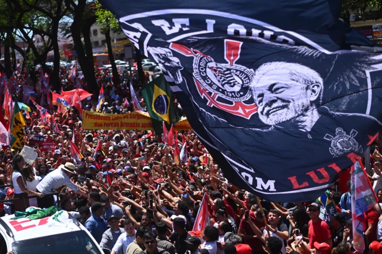 Brazil Lula supporters rally ahead of 2026 presidential runoff against Flávio Bolsonaro