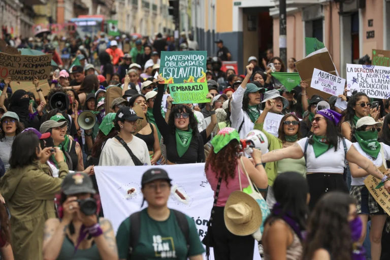 Ecuadorian youth protest call over healthcare shortages, insecurity and inequality under President Daniel Noboa.