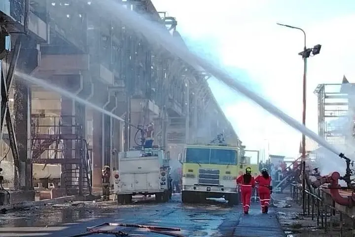 Cardón refinery in Venezuela after a fire caused by a natural gas line rupture at the Paraguaná Refining Center