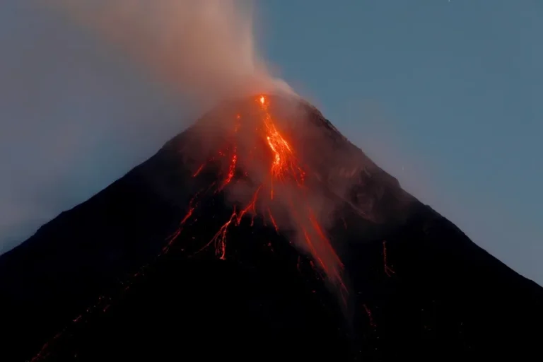 Mayon volcano eruption in the Philippines produces a three-kilometer ash plume, prompting evacuations in Albay province.